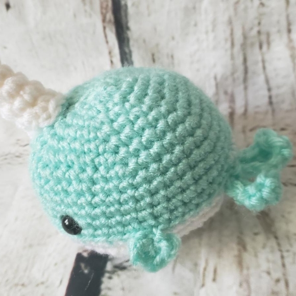 Mint Crochet Narwhal Amigurumi - Picture 4 of 11